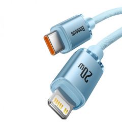Кабель Baseus Crystal Shine Type-C to Lightning 20W 1.2m Sky Blue (CAJY001303)