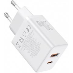 Швидка зарядка Baseus Cube Fast Charger Type-C + USB 30W Moon White (P10111404213-00)