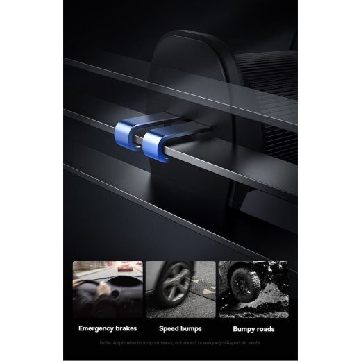 Автодержатель с беспроводной зарядкой Baseus CW01 MagSafe Wireless Charging Car Mount Air Vent 15W Black (C40141001111-00)
