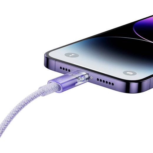 Кабель з контролем температури Baseus Explorer Series Type-C to Lightning White для iPhone 20W 2 метра (CATS010302)
