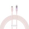 Кабель з контролем температури Baseus Explorer Series Type-C to Lightning Pink для iPhone 20W 2 метра (CATS010304)