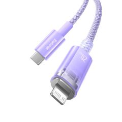 Кабель з контролем температури Baseus Explorer Series Type-C to Lightning Pink для iPhone 20W 1 метр (CATS010204)