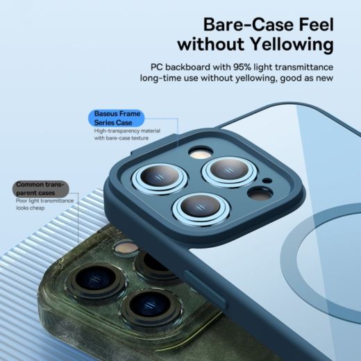 Чохол Baseus Frame Series Magnetic Blue для iPhone 14 Pro Max (ARJT030103)