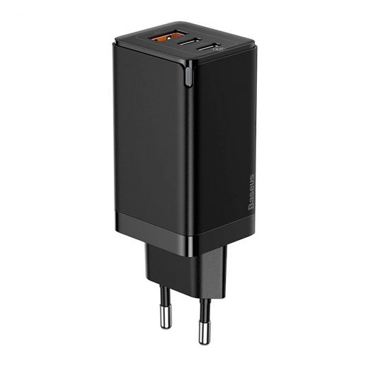 Швидка зарядка Baseus GaN2 Pro Quick Charger 2 Type-C+USB-A Black 65W (CCGAN-B01)