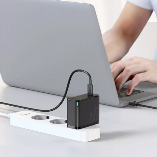 Швидка зарядка Baseus GaN2 Fast Charger 100W + Cable Type-C to Type-C 100W (1.5m) Black (TZCCGAN-L01)