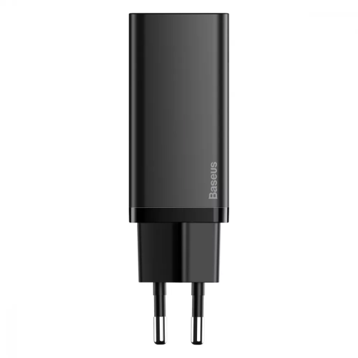 Быстрая зарядка Baseus GaN2 Lite Quick Charger 65W (1 Type-C + 1 USB) Black (CCGAN2L-B01)