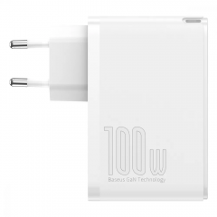 Быстрая зарядка Baseus GaN2 Pro Quick Charger 100W (2Type-C + 2USB) White (CCGAN2P-L02)