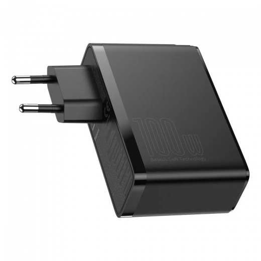 Швидка зарядка Baseus GaN2 Pro Quick Charger 100W (2Type-C + 2USB) Black (CCGAN2P-L01)