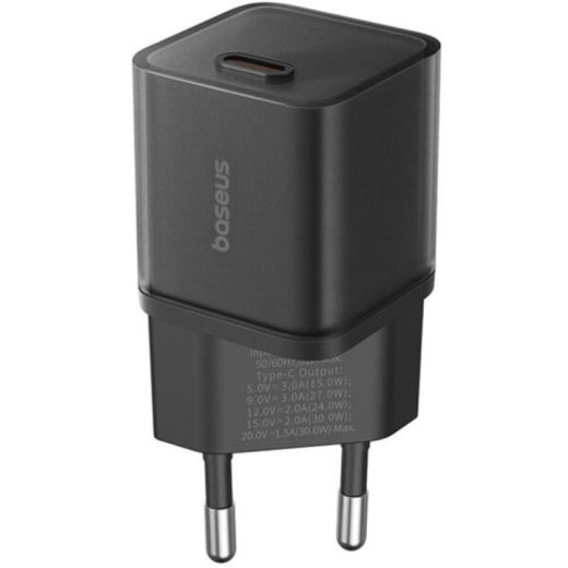 Швидка зарядка Baseus GaN5S Fast Charger 1C 30W Cluster Black (P10162504113-00)