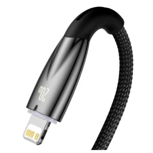 Кабель Baseus Glimmer Series Fast Charge USB-C to Lightning 1 метр Black (CADH000001)