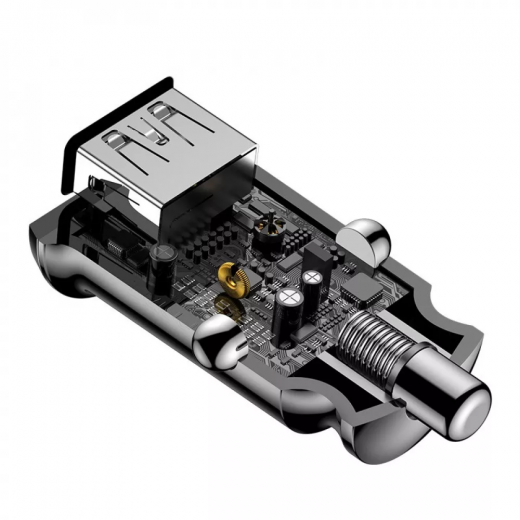 Автомобільний зарядний пристрій Baseus Grain 3.1A 2USB Black