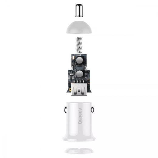 Автомобільний зарядний пристрій Baseus Grain Pro 4.8A 2USB White