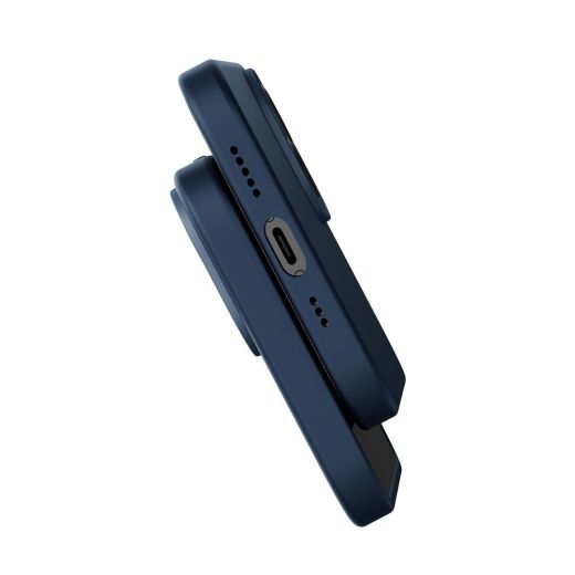 Чехол Baseus Liquid Silica Gel Magnetic Blue для iPhone 14 Pro (ARYC000503)