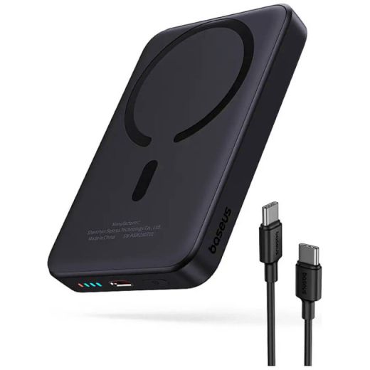 Повербанк Baseus Magnetic Mini Air Wireless Fast Charge 10000mAh 20W Black (P10059001113-00)