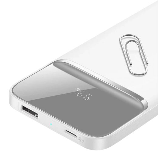 Повербанк з бездротовою зарядкою Baseus Magnetic Wireless 20W 10000 mAh White (PPMT-02)