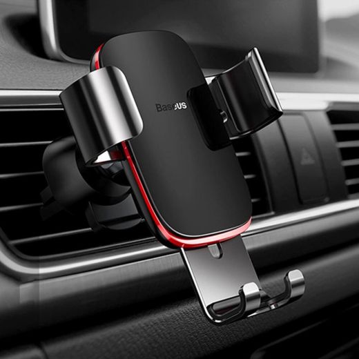 Автотримач Baseus Metal Age Gravity Car Moun (Air Outlet Version) Dark grey SUYL-D0G