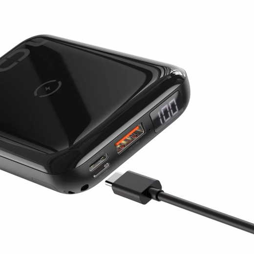 Повербанк з бездротовою зарядкою Baseus Mini S Bracket 10000mAh 18W Black