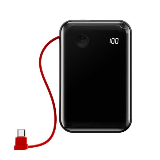 Повербанк (внешний аккумулятор) Baseus Mini S Digital Display 3A Power Bank 10000mAh (with Type-C Cable) Black (PPXF-A01)