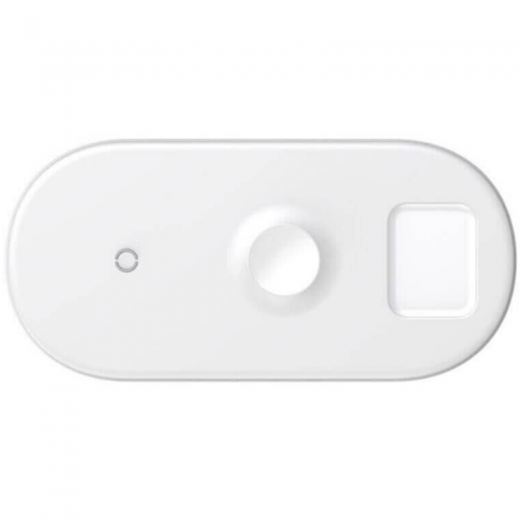 Бездротова зарядка Baseus Smart 3-in-1 Wireless Charger 18W White (WX3IN1-B02)