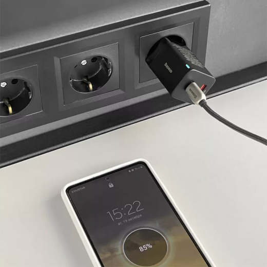 Швидка зарядка Baseus Super Si Pro Quick Charger Type-C+USB 30W Black (CCSUPP-E01)