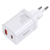 Швидка зарядка Baseus Super Si Pro Quick Charger Type-C+USB 30W White (CCSUPP-E02)