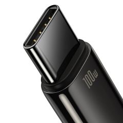 Кабель Baseus Tungsten Gold USB-A to Type-C 100W Black 1 метр (CAWJ000001)