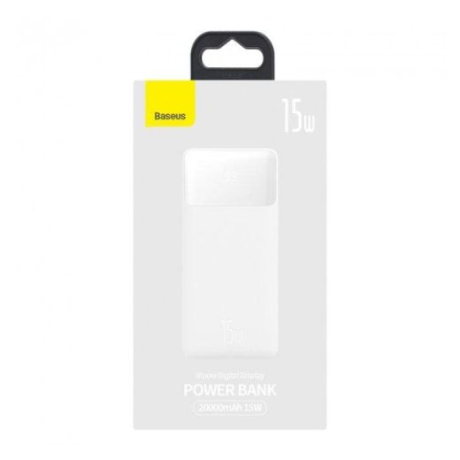 Повербанк (внешний аккумулятор) Baseus Bipow Digital Display 15W 20000mAh White (PPDML-J02)