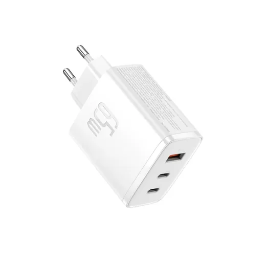 Швидка зарядка Baseus Cube Pro 3 Ports Fast Charger 65W White (P10152301213-00)