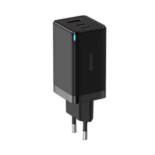 Быстрая зарядка Baseus GaN5 Pro 3 Ports Fast Charger 65W Black (CCGP120201)