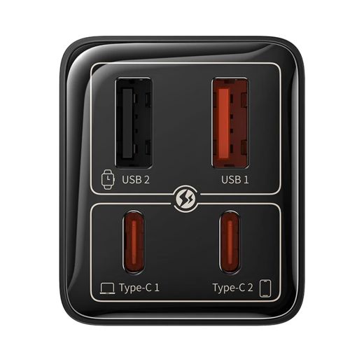 Швидка зарядка Baseus GaN6 Pro 4 Ports Fast Charger 65W Black (P10162701113-00)