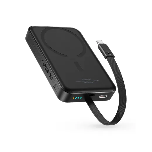 Повербанк з кабелем USB-C Baseus Magnetic Power Bank 30W 10000mAh With Built-in USB-C Cable Black (P1002210B113-00)
