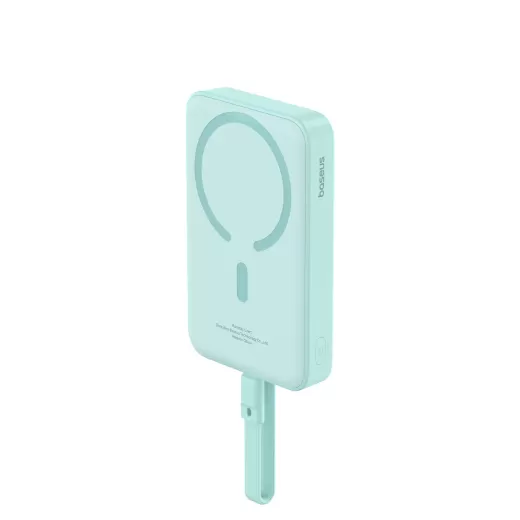 Повербанк с кабелем USB-C Baseus Magnetic Power Bank 30W 10000mAh With Built-in USB-C Cable Green (P1002210B333-00)