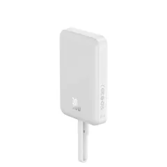 Повербанк з кабелем USB-C Baseus Magnetic Power Bank 30W 10000mAh With Built-in USB-C Cable White (P1002210B223-00)