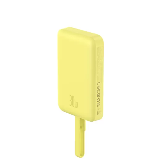 Повербанк з кабелем USB-C Baseus Magnetic Power Bank 30W 10000mAh With Built-in USB-C Cable Yellow (P1002210BY23-00)