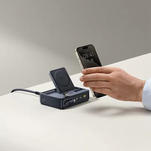 Бездротова зарядка Baseus Nomos 5 в 1 Desktop Charger Qi2 140W (P10170901123-00)