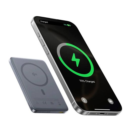 Повербанк Baseus PicoGo Ultra-Slim Qi2 Magnetic Power Bank 10000mAh Grey (E0027200)