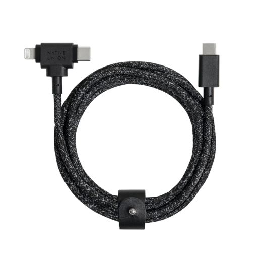 Кабель Native Union Belt Cable Universal USB-C to USB-C/Lightning Cosmos Black (1.5 m) (BELT-CCL-COS-NP)