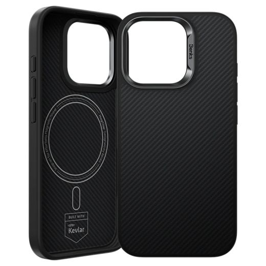 Карбоновий чохол Benks ArmorPro Kevlar Case 600D для iPhone 16 Plus