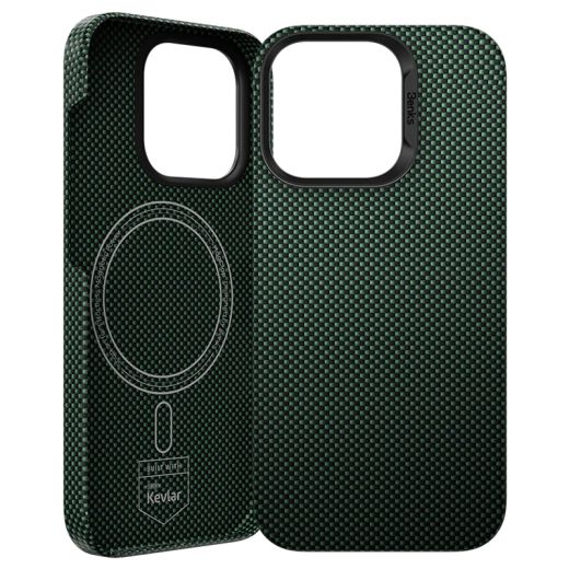 Карбоновий чохол Benks ArmorTint Kevlar Case PolarLight Green для iPhone 16 Pro Max