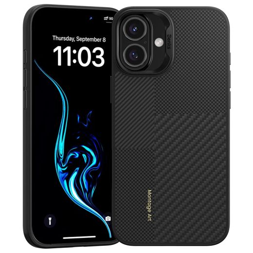 Карбоновый чехол Benks Montage ArmorPro Kevlar Case для iPhone 16 Plus