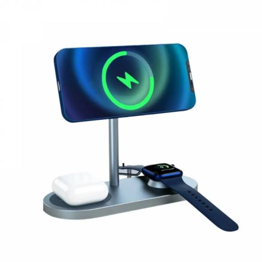 Беспроводная зарядка WiWU 3 в 1 Power Air Wireless Charger 15W