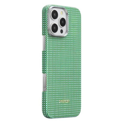 Карбоновый чехол Pitaka Ultra-Slim Case Forest Green для iPhone 16 Pro (KI1601PFOR)