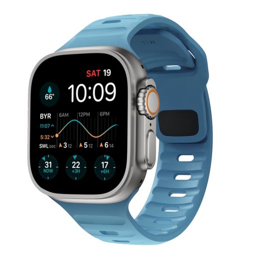 Силіконовий ремінець CasePro Sport Band Blue для Apple Watch 42мм | 41мм | 40мм