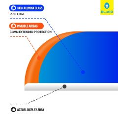 Противоударное стекло Blueo 3D Invisible AirBag для iPhone 15 Pro Max