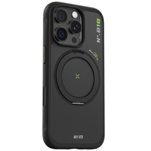 Карбоновый чехол Blueo Aramid Fiber Case with ROTATABLE Stand Black для iPhone 16 Pro Max (BL-054I16PM)