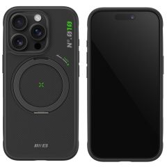 Карбоновый чехол Blueo Aramid Fiber Case with ROTATABLE Stand Black для iPhone 16 Pro Max (BL-054I16PM)