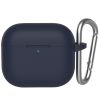 Силиконовый чехол с карабином Blueo Liquid Silicone Case Dark Blue для AirPods 4 (2024) (B44-A4DBL)