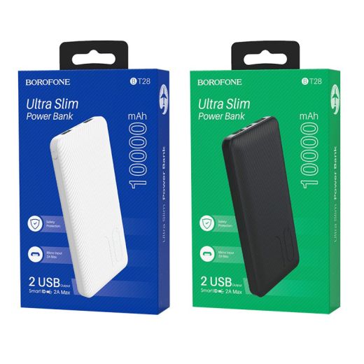 Повербанк (внешний аккумулятор) BOROFONE BT28 Beneficial 10000mAh White