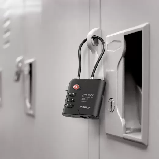 Розумний замок для багажу Momax PinLock Find My Locator with TSA Padlock Black