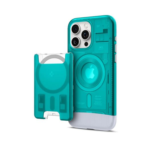 Чохол з гаманцем Spigen Classic C1 Bundle (MagFit) Bondi Blue для iPhone 15 Pro Max (SPBD240003)